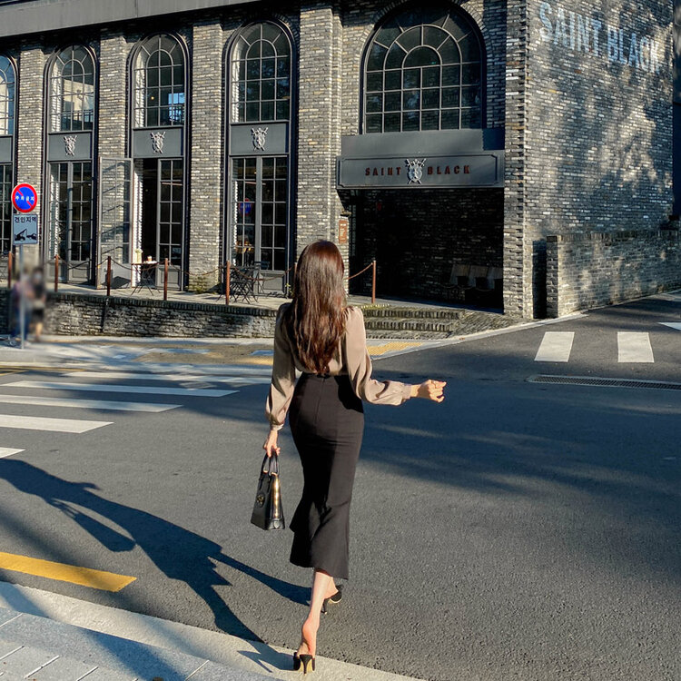 マーメイドロングスカート Black