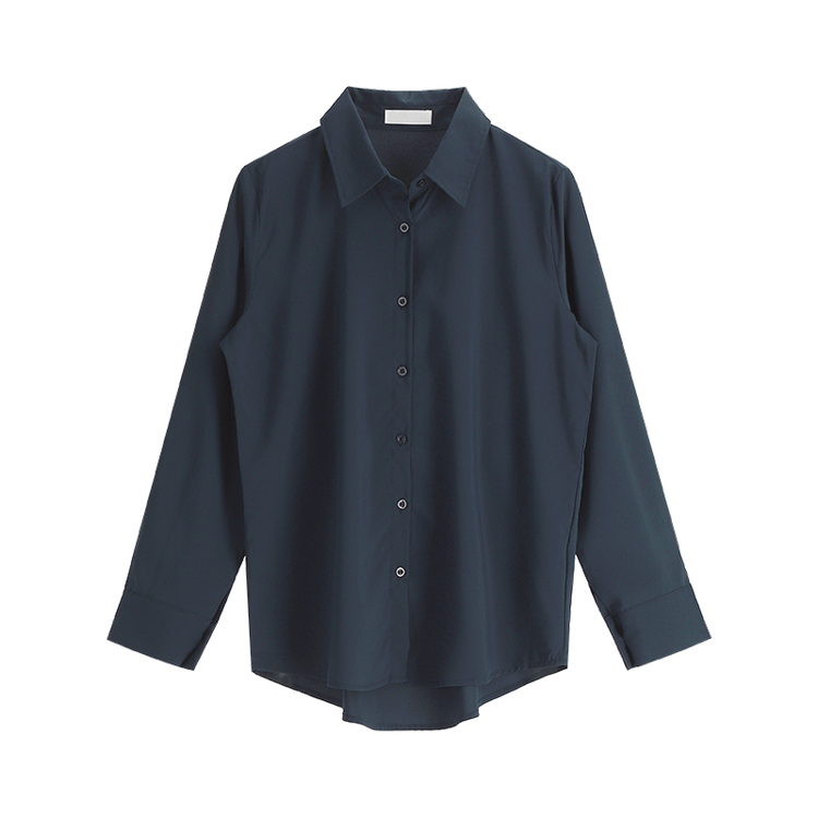 bs4691 매끄러운 광택감이 돋보이는 아뜨랑스 베이직 셔츠 블라우스 blouse