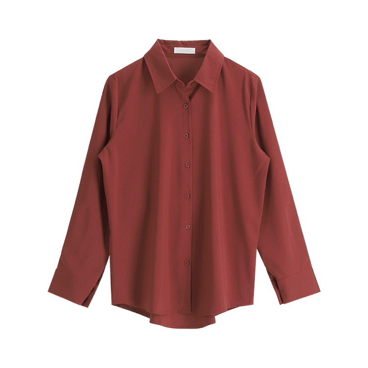 bs4691 매끄러운 광택감이 돋보이는 아뜨랑스 베이직 셔츠 블라우스 blouse