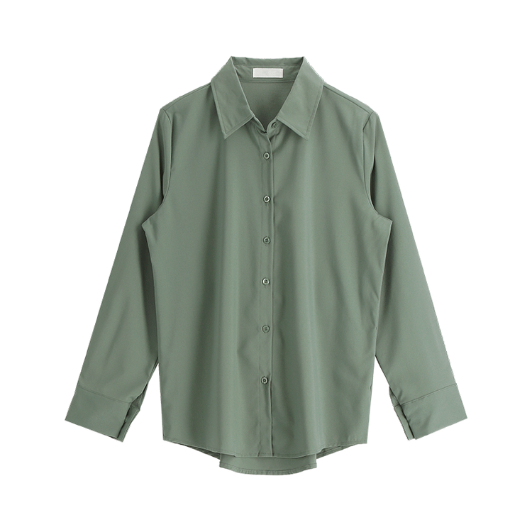 bs4691 매끄러운 광택감이 돋보이는 아뜨랑스 베이직 셔츠 블라우스 blouse