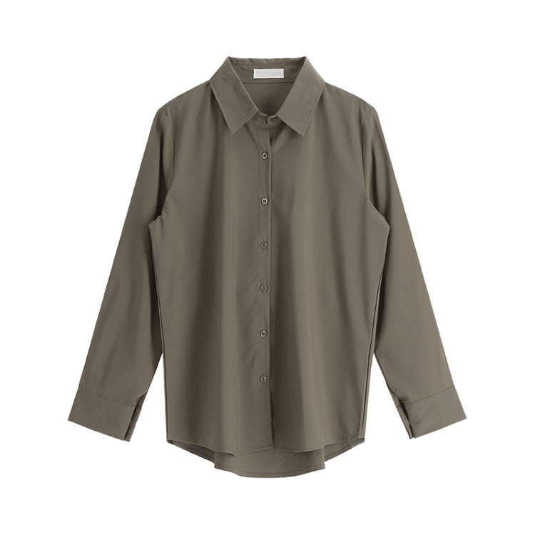 bs4691 매끄러운 광택감이 돋보이는 아뜨랑스 베이직 셔츠 블라우스 blouse