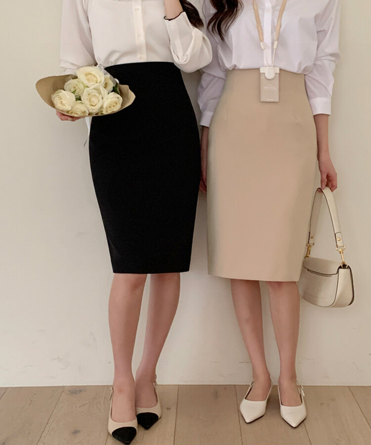 【丈別】3丈エレガントタイトスカート(20color) LIGHT BEIGE