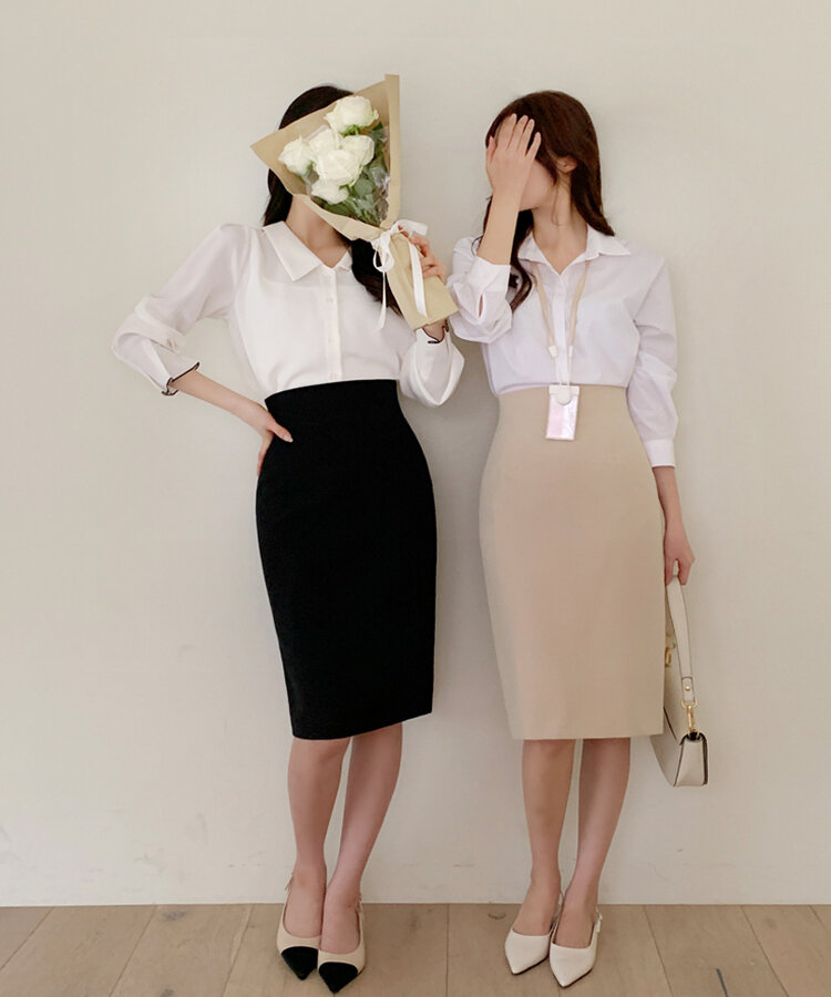 【丈別】3丈エレガントタイトスカート(20color) LIGHT BEIGE