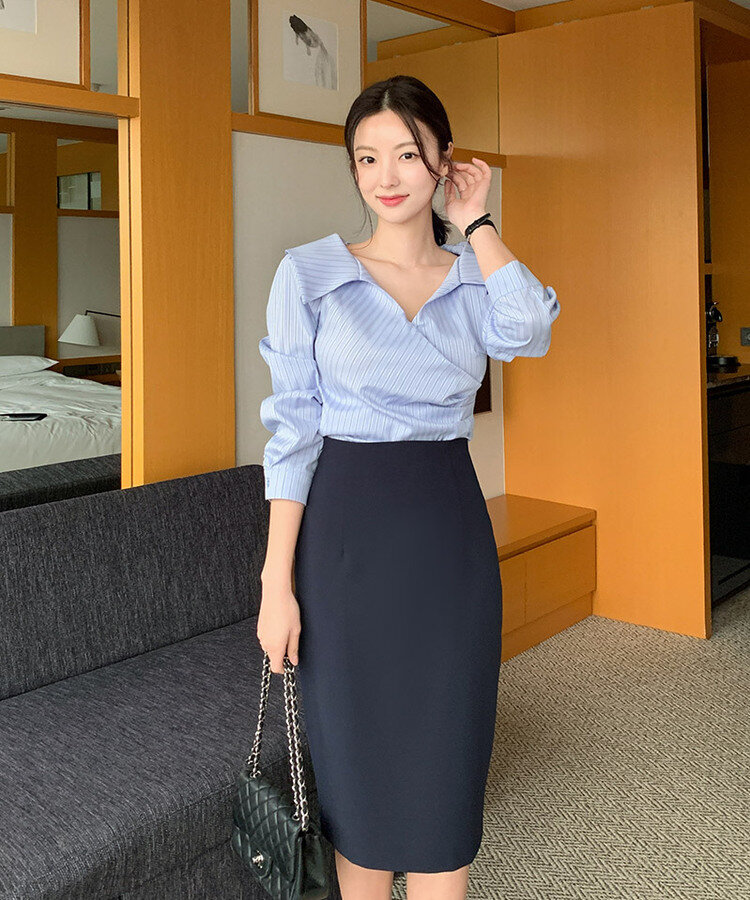 【丈別】3丈エレガントタイトスカート(20color) NAVY