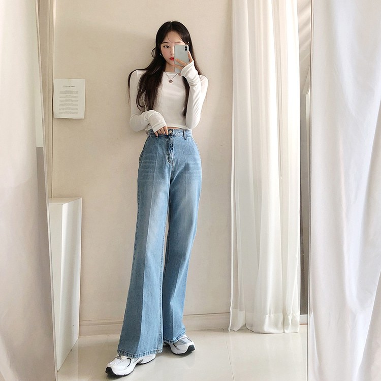 SONA | ブーツカットハイウエストデニムパンツ | 10代・20代女性ファッション韓国通販