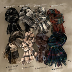 チェックマフラー8色