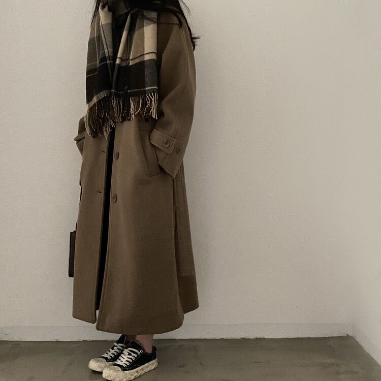 チェックマフラー8色 BLACK+BEIGE