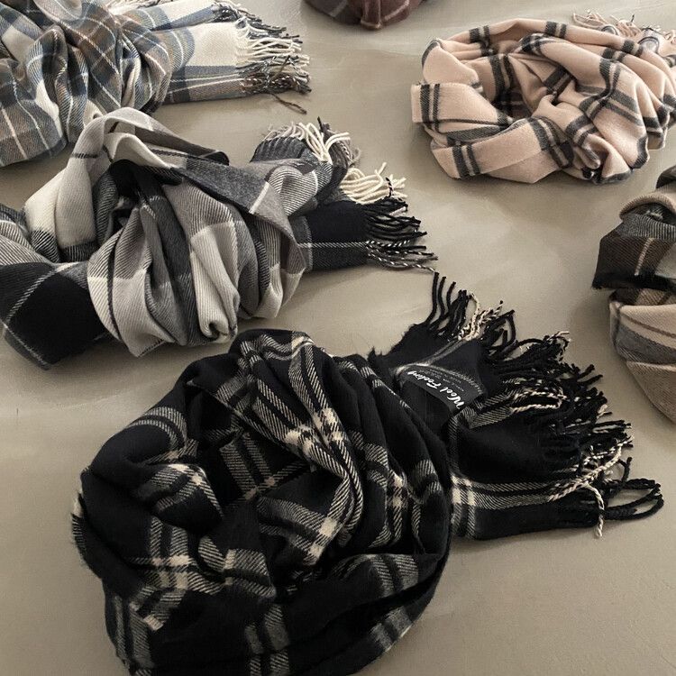 チェックマフラー8色