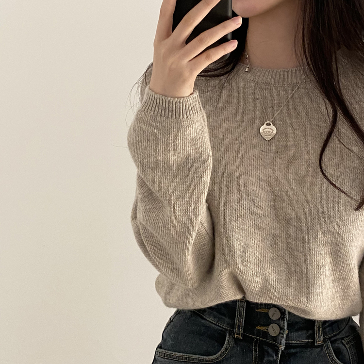 젤리빈 알파카 니트 nt 진베이지