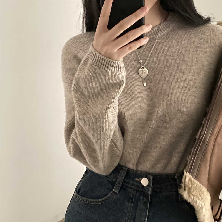 젤리빈 알파카 니트 nt 진베이지