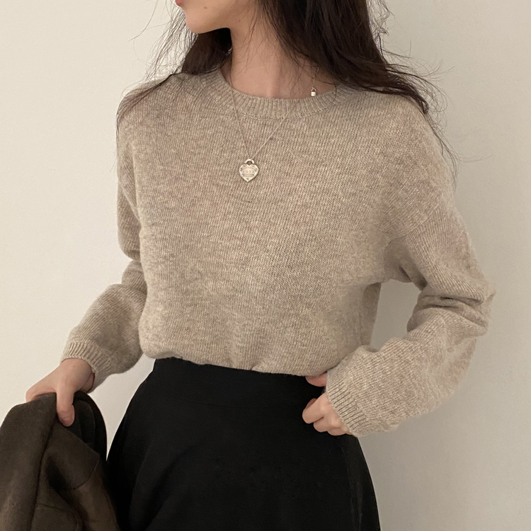 젤리빈 알파카 니트 nt 진베이지