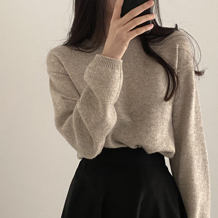 젤리빈 알파카 니트 nt 진베이지