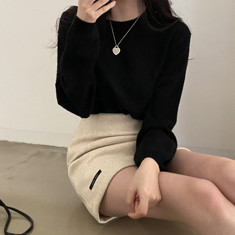 젤리빈 알파카 니트 nt 블랙