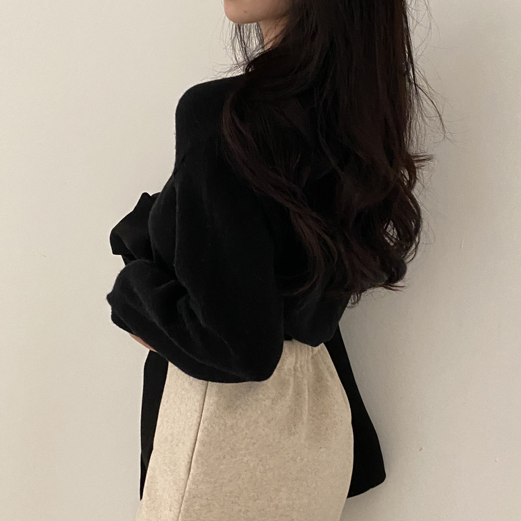 젤리빈 알파카 니트 nt 블랙