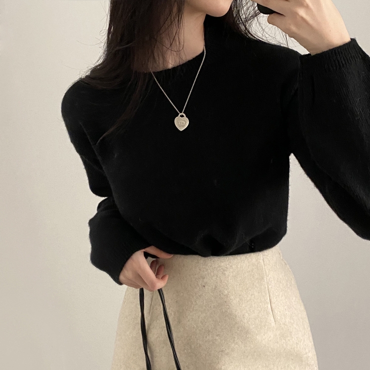 젤리빈 알파카 니트 nt 블랙