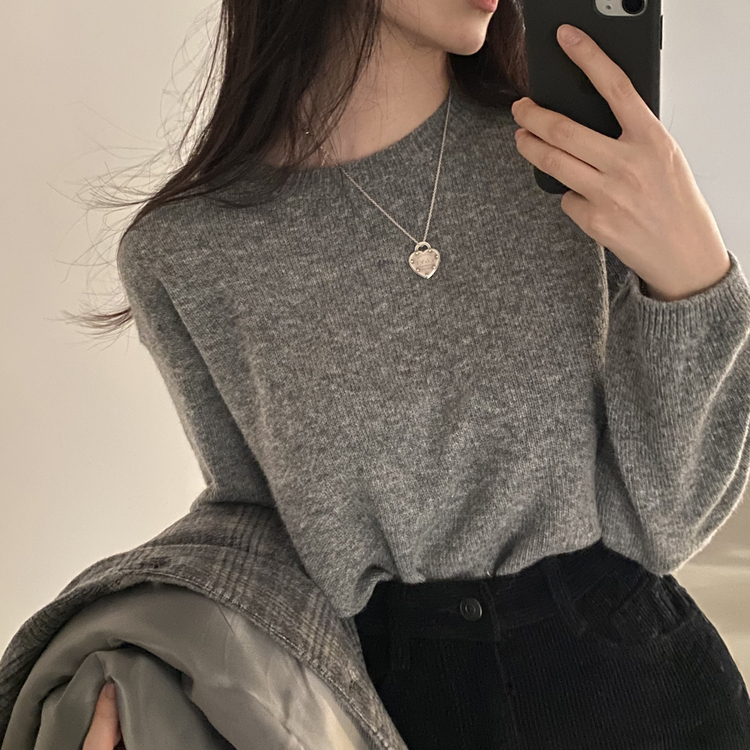 젤리빈 알파카 니트 nt 그레이