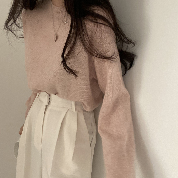 젤리빈 알파카 니트 nt 핑크