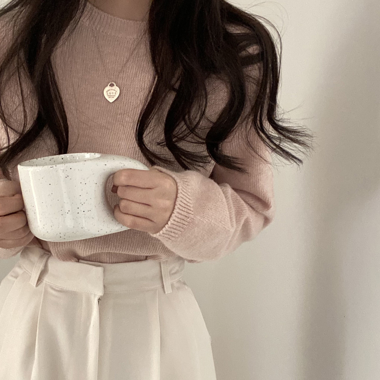 젤리빈 알파카 니트 nt 핑크