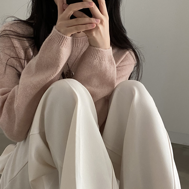 젤리빈 알파카 니트 nt 핑크