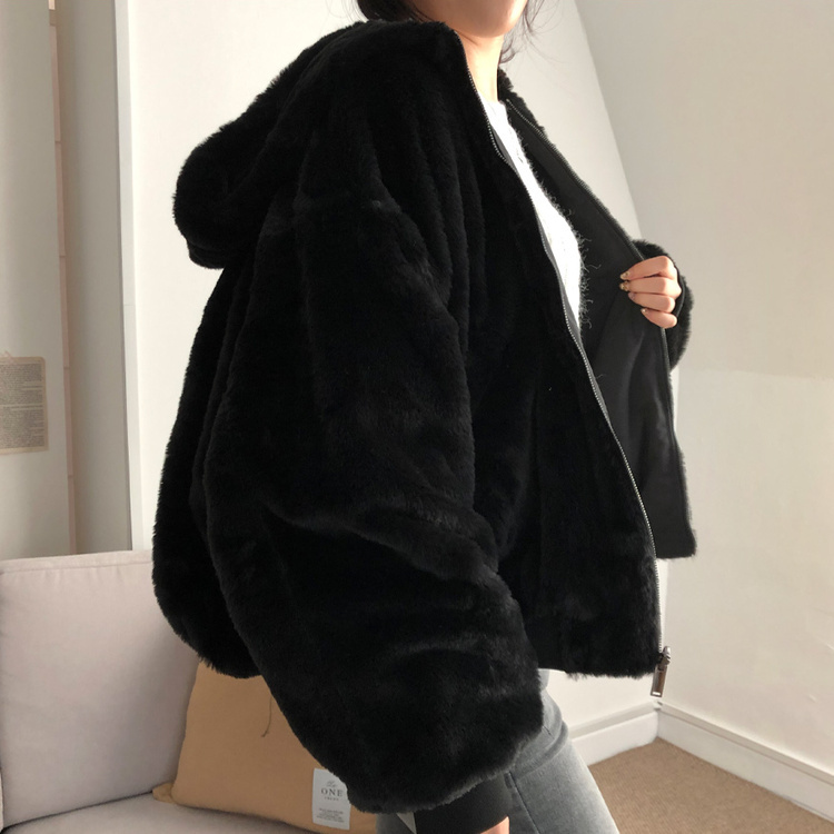 왕따숩 리버시블 항공 밍크 점퍼 무스탕 패딩 블랙