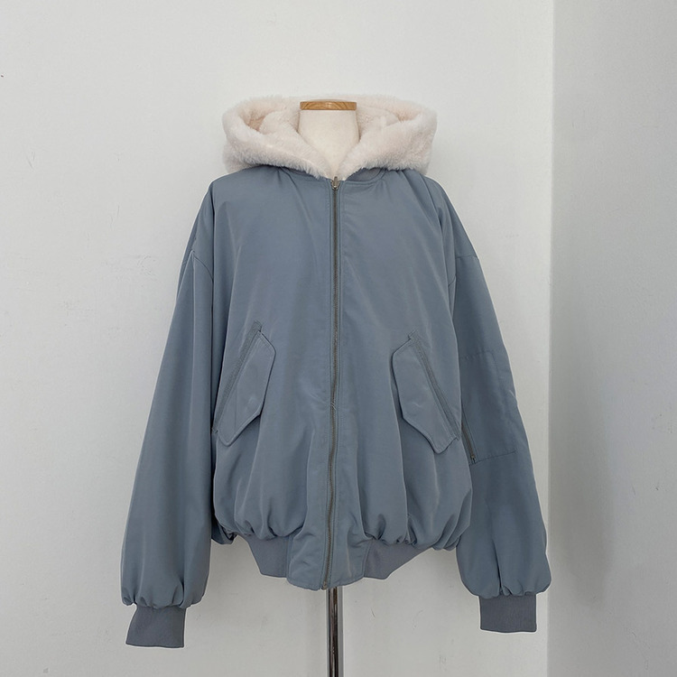 왕따숩 리버시블 항공 밍크 점퍼 무스탕 패딩