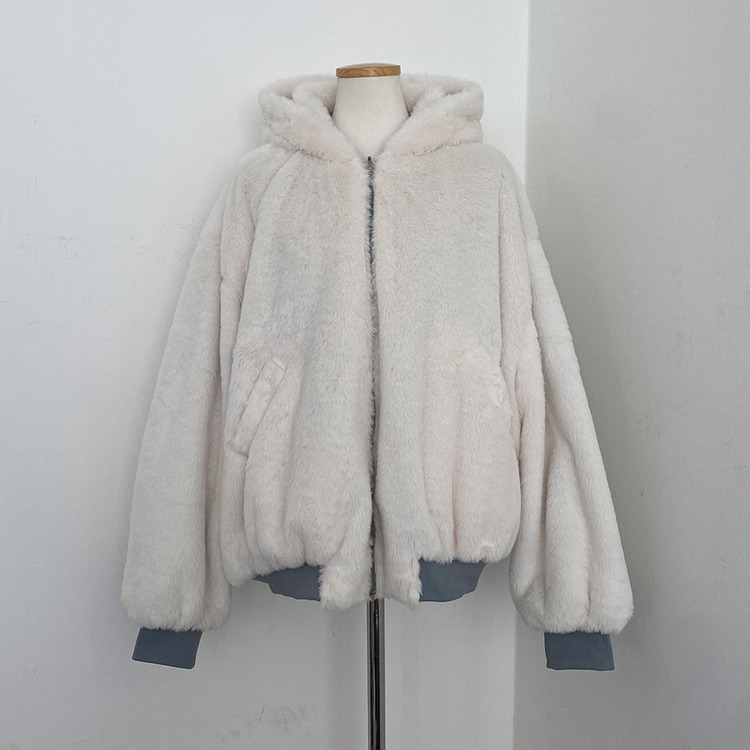 왕따숩 리버시블 항공 밍크 점퍼 무스탕 패딩