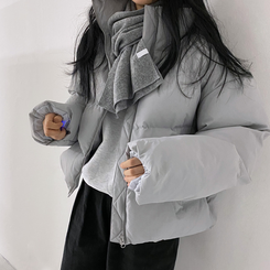 ハイネックショートダウンジャケット5色 LIGHT GRAY