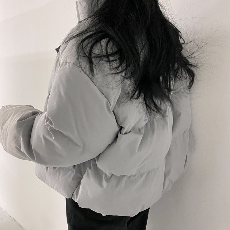 ハイネックショートダウンジャケット5色 LIGHT GRAY