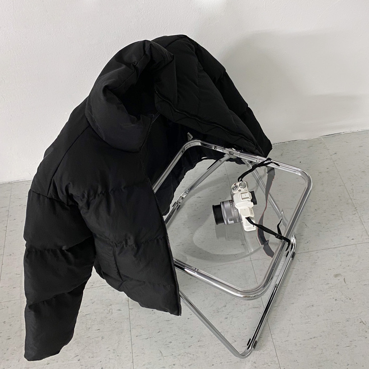 ハイネックショートダウンジャケット5色 BLACK