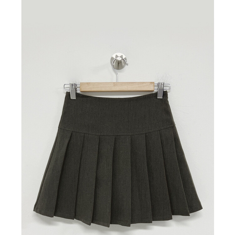 バックルプリーツミニスカート
