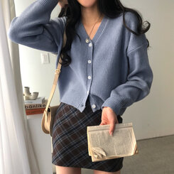 ベーシックVネックカーディガン7色｜カーディガン｜韓国ファッション