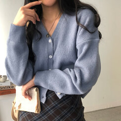 ベーシックVネックカーディガン7色｜カーディガン｜韓国ファッション