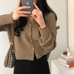 ベーシックVネックカーディガン7色｜カーディガン｜韓国ファッション