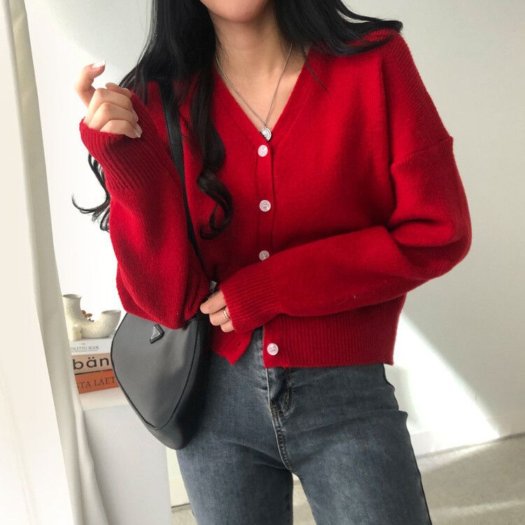 ベーシックVネックカーディガン7色｜カーディガン｜韓国ファッション