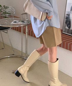 ショートパンツ ピンタックワイドショートパンツ5色 DEEP BEIGE