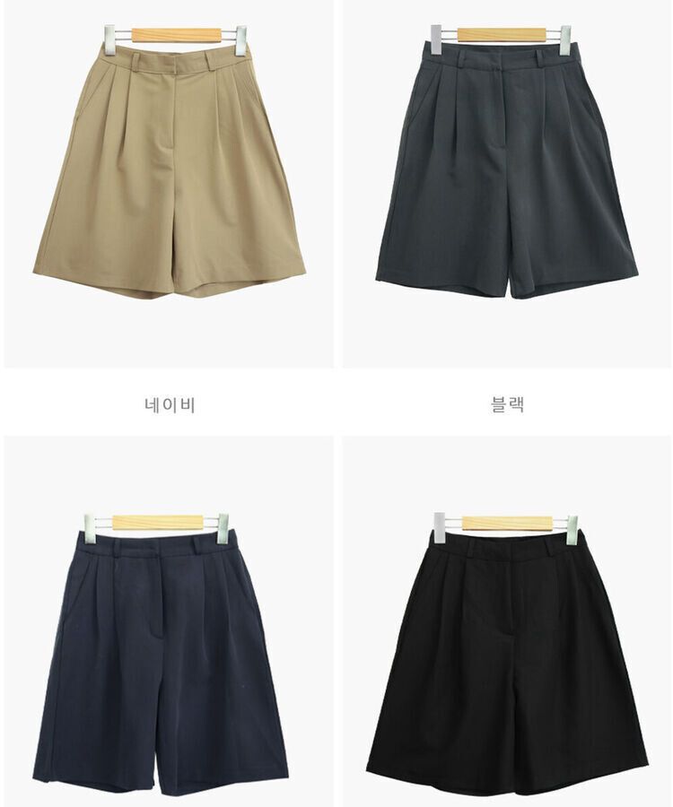 ピンタックワイドショートパンツ5色
