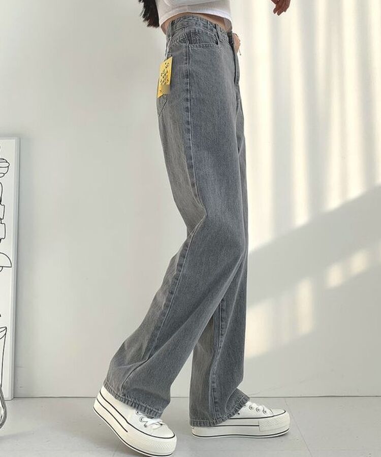 ウォッシングワイドデニムパンツ(S~2XL)｜デニム｜韓国