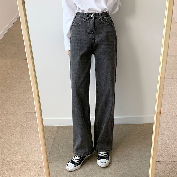 ウォッシングワイドデニムパンツ(S-XL)｜デニム｜韓国