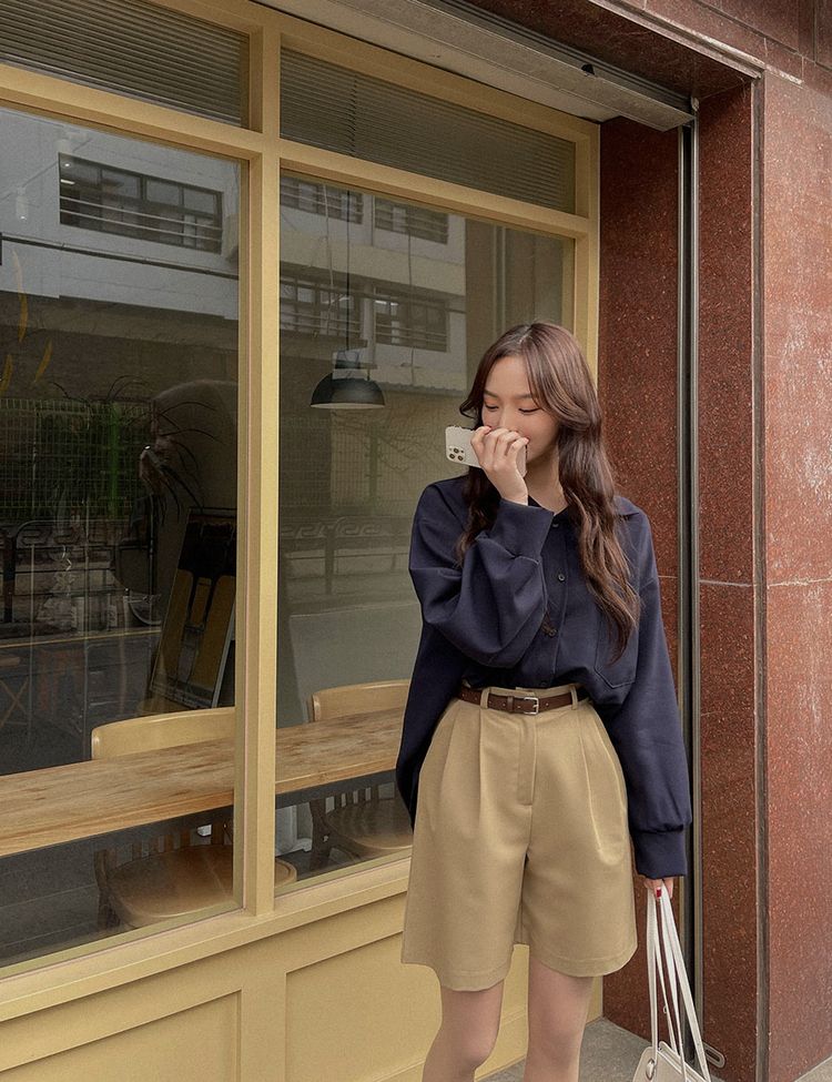 ショートパンツ ツーピンタックショートスラックス DEEP BEIGE