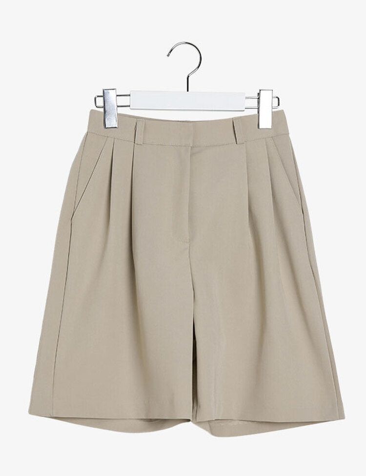 ショートパンツ ツーピンタックショートスラックス