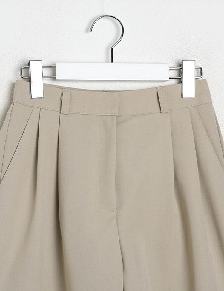 ショートパンツ ツーピンタックショートスラックス