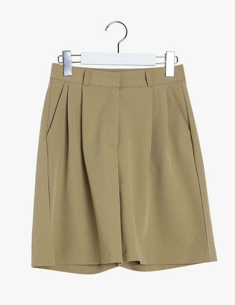 ショートパンツ ツーピンタックショートスラックス