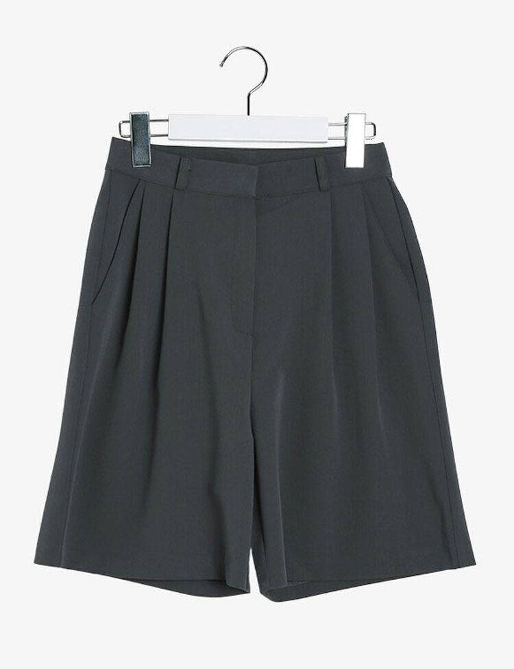 ショートパンツ ツーピンタックショートスラックス