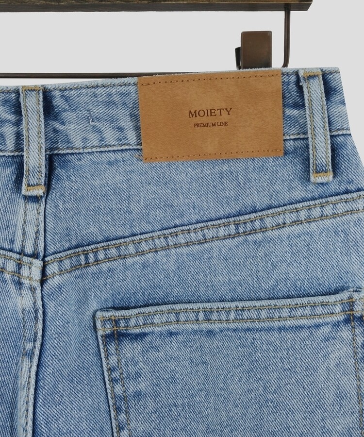 レザーロングコットンパンツ