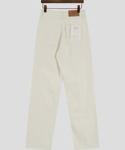 レザーロングコットンパンツ