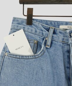 レザーロングコットンパンツ