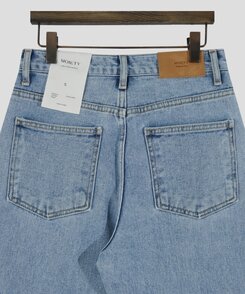 レザーロングコットンパンツ