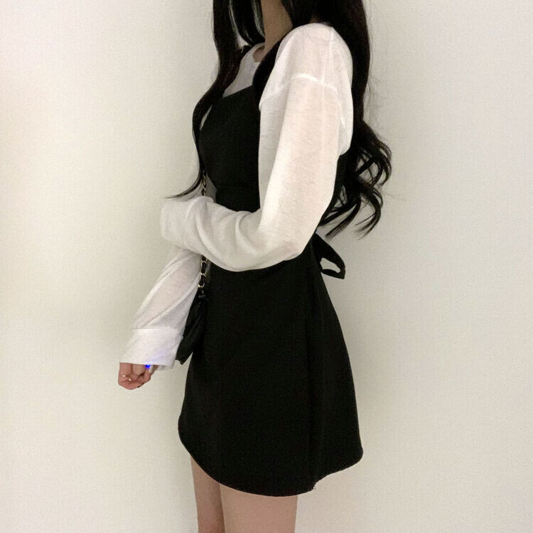 ピンタックビスチェミニワンピース ブラック