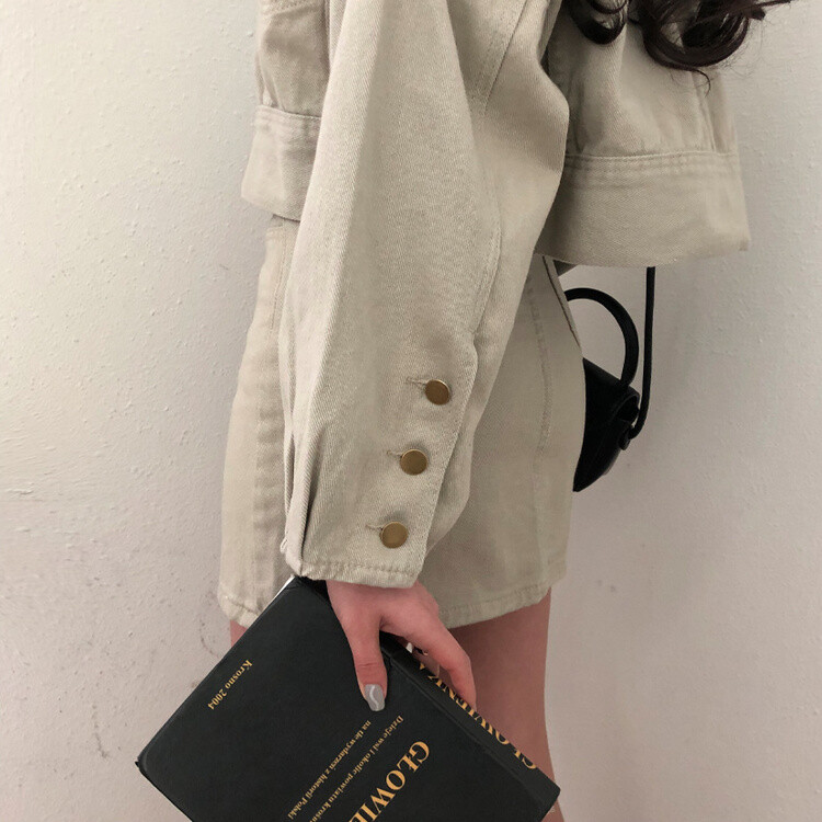 벌룬핏 코튼 자켓 스커트 투피스 셋업 베이지