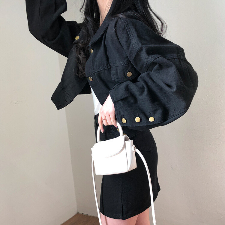 벌룬핏 코튼 자켓 스커트 투피스 셋업 블랙